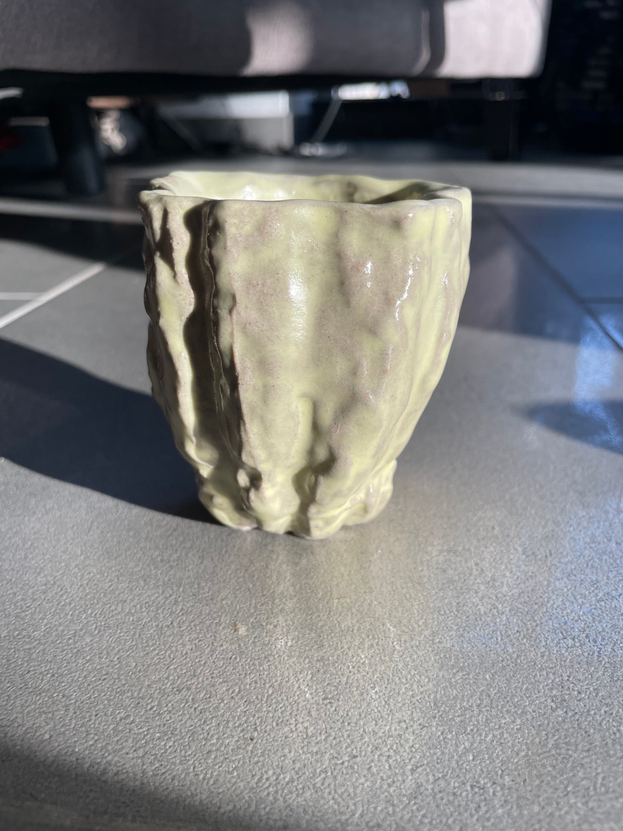 Ceremonial cacao cup - Lime Cacao pod